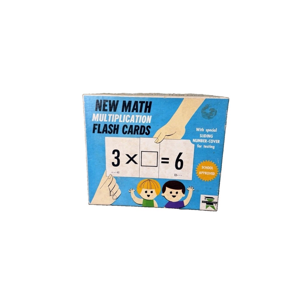 Ed-U-Cards Math Multiplication Flash Cards - Complete Vintage 1966